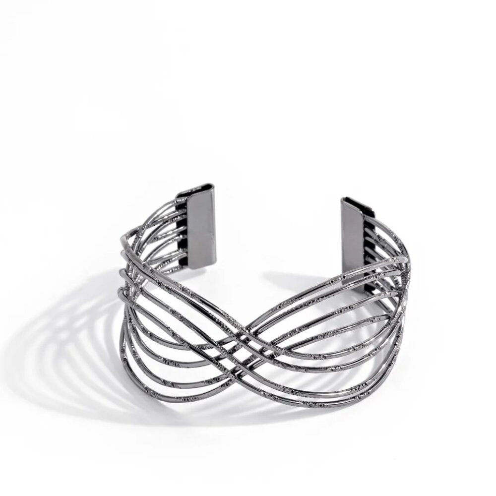 Paparazzi WIRE Away Black Cuff Bracelet
